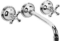 Cifial Edwardian 3 Hole Wall Basin Mixer.