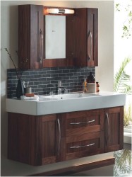 Vanity Hall Walnut Shaker Unit and Cabinet